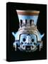 Tlaloc, Rain God, Vase, Aztec, Mexico-null-Stretched Canvas