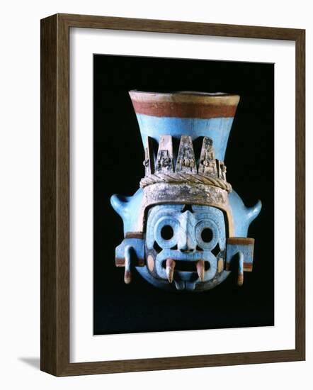 Tlaloc, Rain God, Vase, Aztec, Mexico-null-Framed Photographic Print