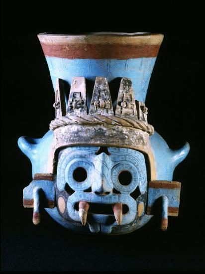Tlaloc, Rain God, Vase, Aztec, Mexico' Photographic Print