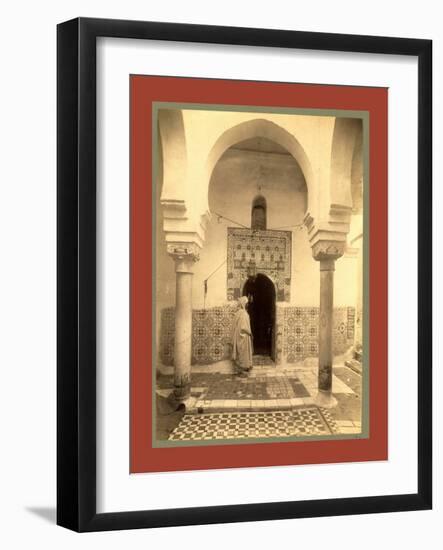 Tlemcen Interior Koubha of Sidi Bou Medina, Algiers-Etienne & Louis Antonin Neurdein-Framed Giclee Print