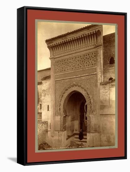 Tlemcen, Portal of the Mosque of Sidi Bou Medina, Algiers-Etienne & Louis Antonin Neurdein-Framed Stretched Canvas