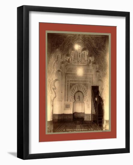 Tlemcen, the Mihrab of the Great Mosque in Algiers-Etienne & Louis Antonin Neurdein-Framed Giclee Print