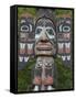 Tlingit Chief Johnson Totem Pole, Ketchikan, Alaska, United States of America, North America-Richard Maschmeyer-Framed Stretched Canvas