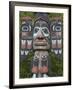Tlingit Chief Johnson Totem Pole, Ketchikan, Alaska, United States of America, North America-Richard Maschmeyer-Framed Photographic Print