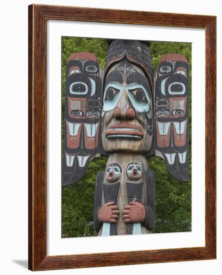 Tlingit Chief Johnson Totem Pole, Ketchikan, Alaska, United States of America, North America-Richard Maschmeyer-Framed Photographic Print