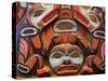 Tlingit Housepost in Sitka National Historical Park, Sitka, Baranof Island, Southeast Alaska, USA-Richard Cummins-Stretched Canvas