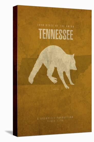 TN State Minimalist Posters-Red Atlas Designs-Stretched Canvas