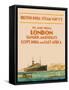 To and From London - British India Steam Navigation Co., Vintage Ocean Liner Travel Poster, 1910s-Pacifica Island Art-Framed Stretched Canvas