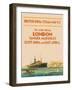 To and From London - British India Steam Navigation Co., Vintage Ocean Liner Travel Poster, 1910s-Pacifica Island Art-Framed Art Print