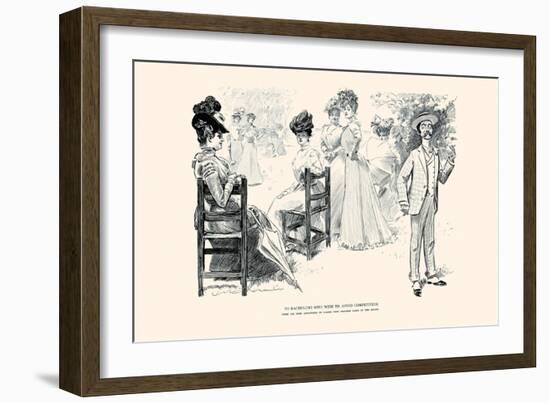 To Bachelors Who Wish To Avoid Competition-Charles Dana Gibson-Framed Art Print