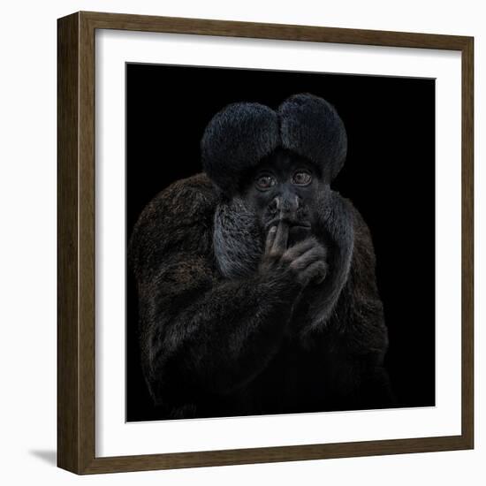 To Be or Not to Be - Chiropotes Chiropotes-Mathilde Guillemot-Framed Giclee Print