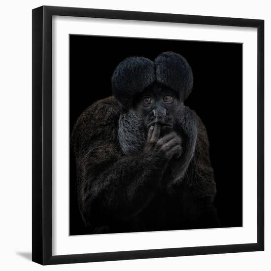 To Be or Not to Be - Chiropotes Chiropotes-Mathilde Guillemot-Framed Giclee Print