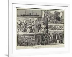 To Bombay and China on a P and O Steamship-null-Framed Giclee Print