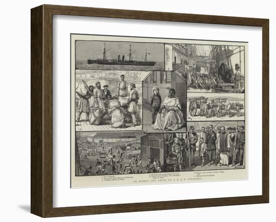 To Bombay and China on a P and O Steamship-null-Framed Giclee Print