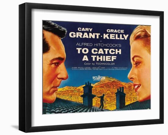 To Catch a Thief, from Left: Cary Grant, Grace Kelly, 1955-null-Framed Art Print