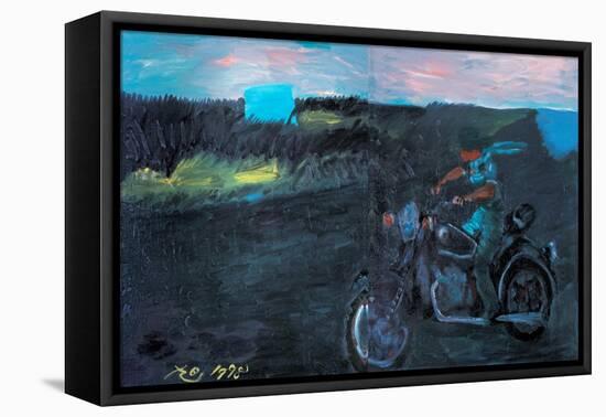 To Crazy at My Will by Motorbike-Zhang Yong Xu-Framed Stretched Canvas