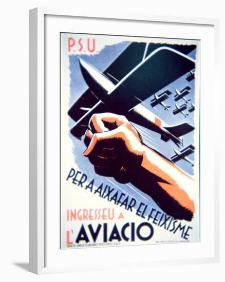 To Defeat Fascism Join the Air Force', Republican Poster, 1937-null-Framed Giclee Print