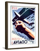 To Defeat Fascism Join the Air Force', Republican Poster, 1937-null-Framed Giclee Print