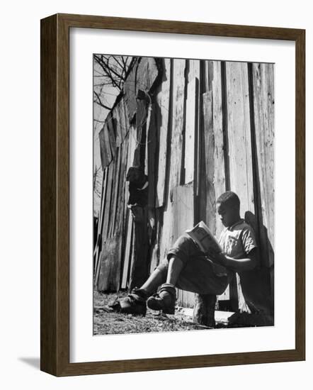 To Escape the Wrath of His Grandmother, Richard Wright Used to Sit Behind the Barn to Read-Ed Clark-Framed Photographic Print