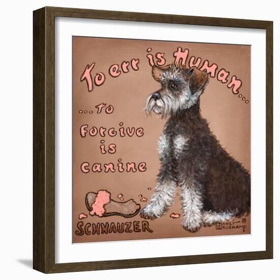 To Forgive Is Canine-Janet Kruskamp-Framed Art Print