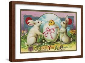 To Greet You at Easter Postcard-null-Framed Giclee Print