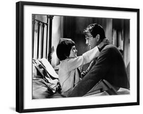 To Kill a Mockingbird, from Left: Mary Badham, Gregory Peck, 1962-null-Framed Premium Photographic Print