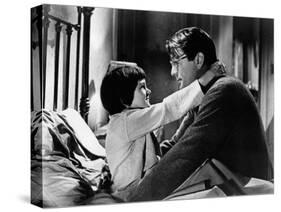 To Kill a Mockingbird, from Left: Mary Badham, Gregory Peck, 1962-null-Stretched Canvas