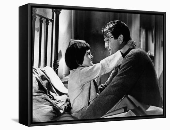 To Kill a Mockingbird, from Left: Mary Badham, Gregory Peck, 1962-null-Framed Stretched Canvas