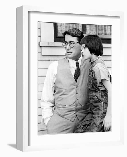 To Kill A Mockingbird, Mary Badham, Gregory Peck, 1962-null-Framed Photo