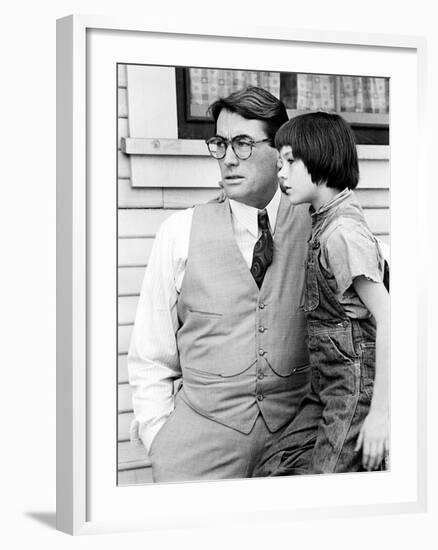 To Kill A Mockingbird, Mary Badham, Gregory Peck, 1962-null-Framed Photo