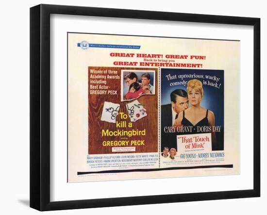 To Kill a Mockingbird/That Touch of Mink, 1967-null-Framed Art Print