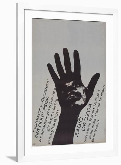 To Kill a Mockingbird, (Zabic Drozda), Polish poster, Brock Peters, 1962-null-Framed Art Print