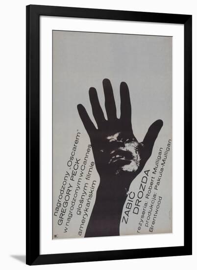 To Kill a Mockingbird, (Zabic Drozda), Polish poster, Brock Peters, 1962-null-Framed Art Print