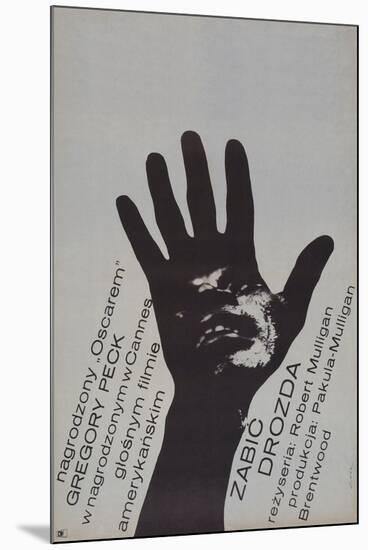To Kill a Mockingbird, (Zabic Drozda), Polish poster, Brock Peters, 1962-null-Mounted Art Print