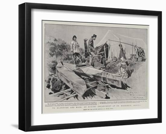 To Klondyke and Back, an Eskimo Encampment at St Michael'S, Alaska-Charles Edwin Fripp-Framed Giclee Print