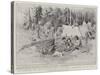 To Klondyke and Back, Basket-Making at an Indian Encampment on the Yukon-Charles Edwin Fripp-Stretched Canvas