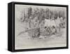 To Klondyke and Back, Basket-Making at an Indian Encampment on the Yukon-Charles Edwin Fripp-Framed Stretched Canvas