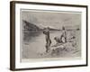 To Klondyke and Back, Panning for Gold on the Yukon River-Charles Edwin Fripp-Framed Giclee Print