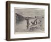 To Klondyke and Back, Panning for Gold on the Yukon River-Charles Edwin Fripp-Framed Giclee Print
