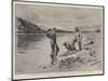 To Klondyke and Back, Panning for Gold on the Yukon River-Charles Edwin Fripp-Mounted Giclee Print