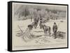 To Klondyke by the All-Canadian Route, a Block on the Stikine River-Charles Edwin Fripp-Framed Stretched Canvas