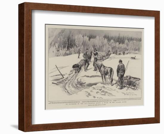 To Klondyke by the All-Canadian Route, a Block on the Stikine River-Charles Edwin Fripp-Framed Giclee Print