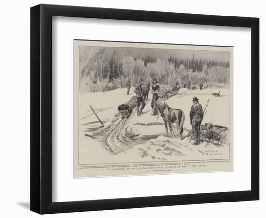 To Klondyke by the All-Canadian Route, a Block on the Stikine River-Charles Edwin Fripp-Framed Giclee Print