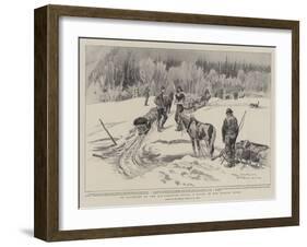 To Klondyke by the All-Canadian Route, a Block on the Stikine River-Charles Edwin Fripp-Framed Giclee Print