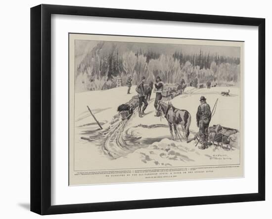 To Klondyke by the All-Canadian Route, a Block on the Stikine River-Charles Edwin Fripp-Framed Giclee Print