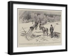 To Klondyke by the All-Canadian Route, a Block on the Stikine River-Charles Edwin Fripp-Framed Giclee Print