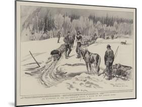 To Klondyke by the All-Canadian Route, a Block on the Stikine River-Charles Edwin Fripp-Mounted Giclee Print
