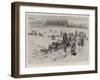 To Klondyke by the All-Canadian Route, Crossing a Snowdrift on the Stikine River-Charles Edwin Fripp-Framed Giclee Print