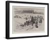 To Klondyke by the All-Canadian Route, Crossing a Snowdrift on the Stikine River-Charles Edwin Fripp-Framed Giclee Print