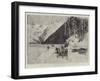 To Klondyke for Gold, View Below the Canon on the Stikine River-Charles Edwin Fripp-Framed Giclee Print